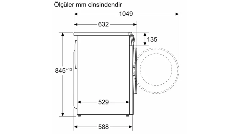 Bosch WGA142X2TR 1200 Devir 9 kg Çamaşır Makinesi - Görsel 4