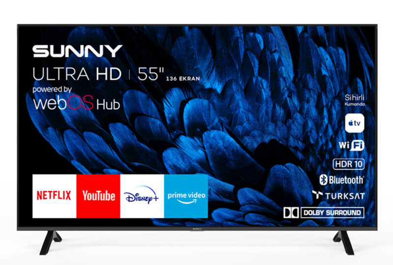 Sunny SN55FMN252 4K Ultra HD 55" 140 Ekran Uydu Alıcılı webOS Smart LED TV