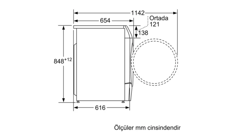 Bosch WNC254A0TR 1400 Devir 10.5 kg / 6 kg Kurutmalı Çamaşır Makinesi - Görsel 3