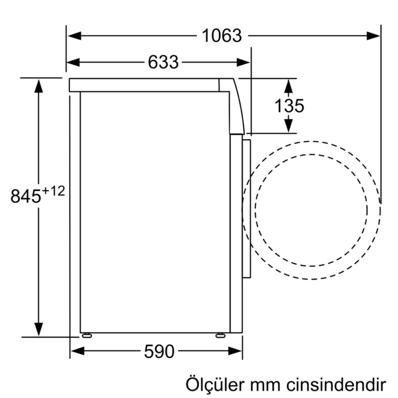 Profilo CM12N180TR 8 kg 1200 Devir Çamaşır Makinesi - Görsel 7