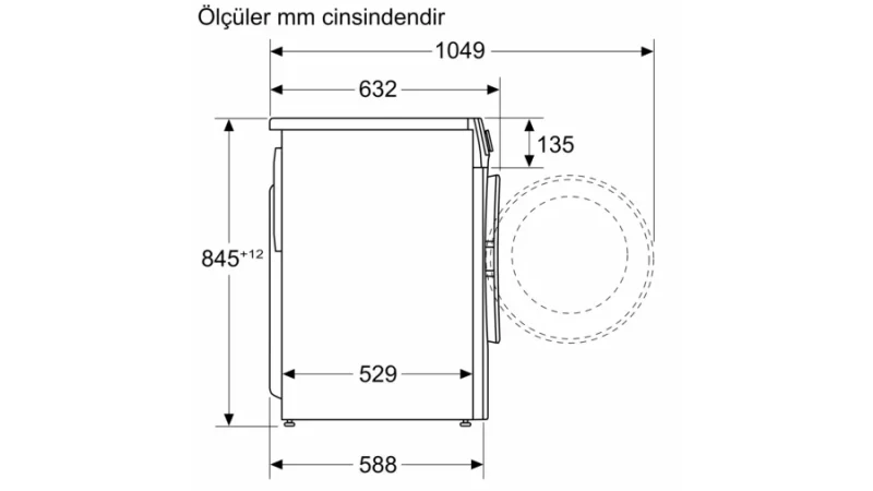 Bosch WGA244A0TR 1400 Devir 9 kg Çamaşır Makinesi - Görsel 9